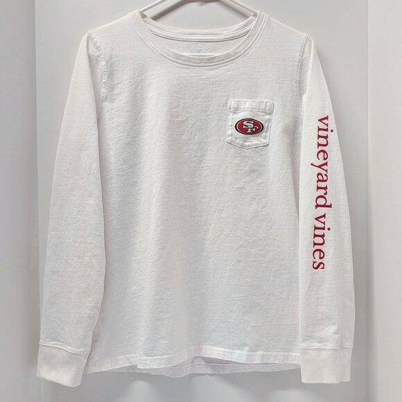 Vineyard Vines San Francisco 49ers Whale Helmet Long Sleeve T-Shirt - Picture 1 of 11